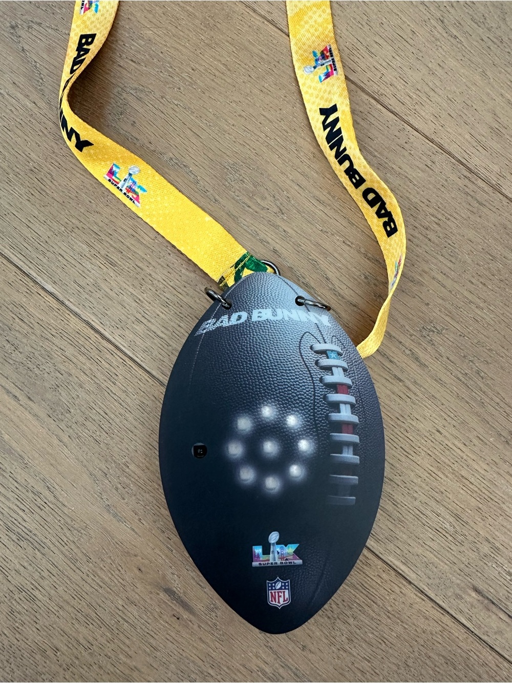 NFL Super Bowl LX Bad Bunny LED Badge & Lanyard Stadium Exclusive - a pair (2) - Picture 4 of 4